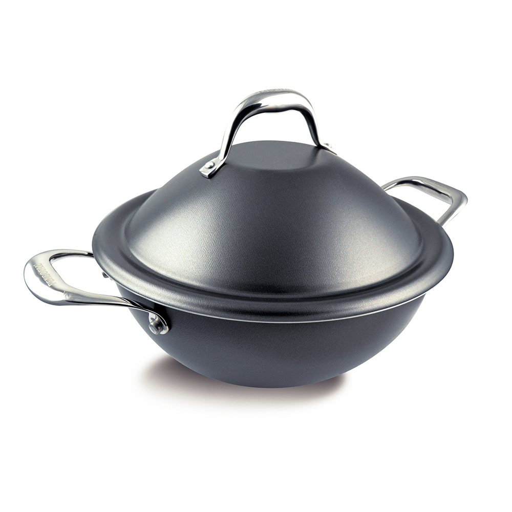 Vaporera Wok Con 2 Asas Y Tapa 24 Cm Invictum, PENSOFAL