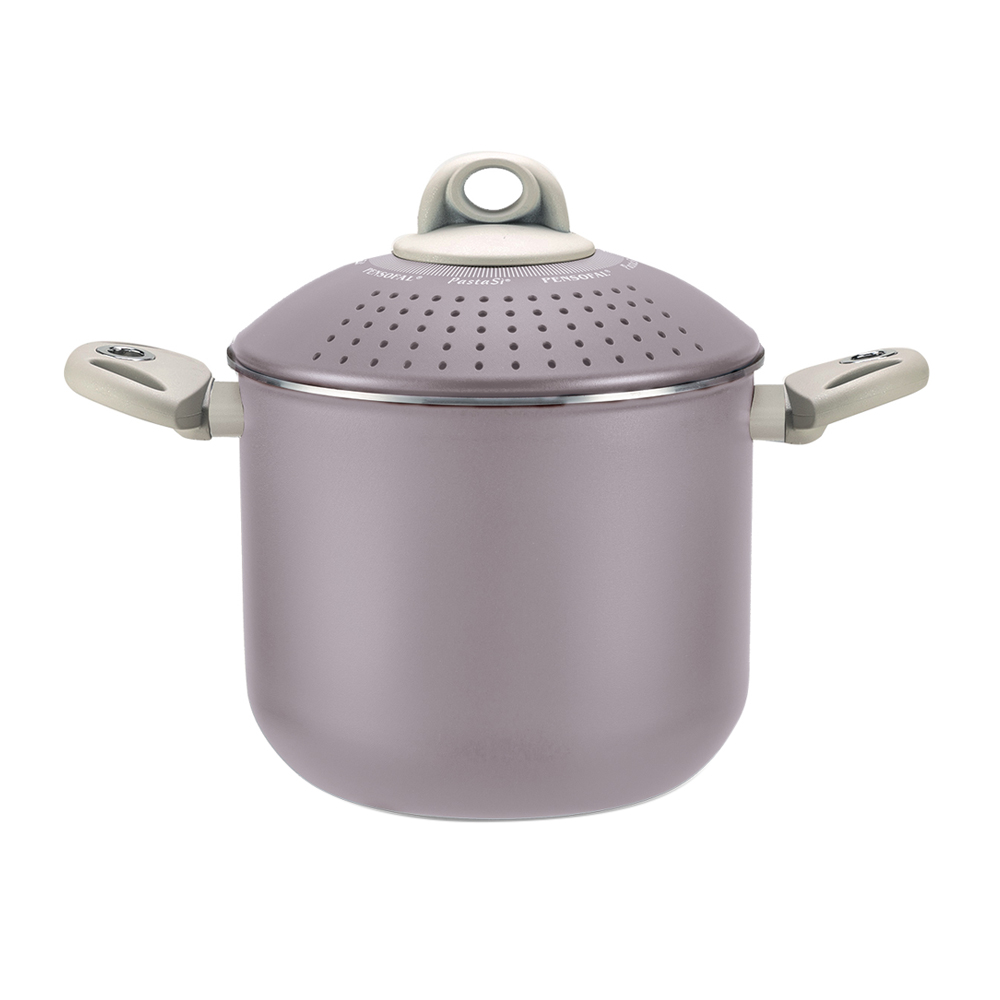 Olla para cocinar pasta, de 3 litros, con tapa colador ”pastasi rose diamond”, PENSOFAL