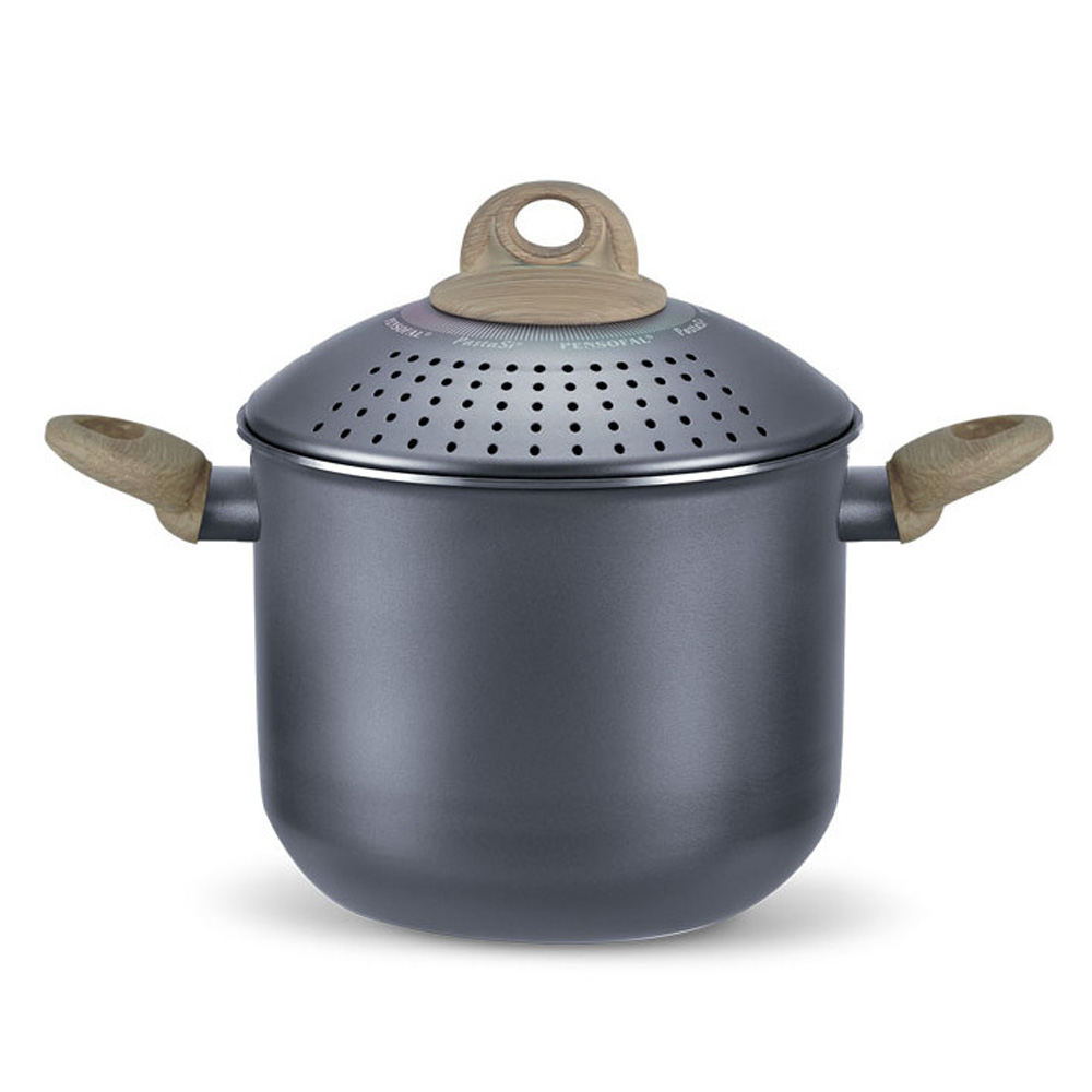 Olla para cocinar pasta, de 5 litros, con tapa colador ”pastasi family titan diamond”, PENSOFAL