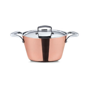 Juego De Cacerola Alta Con Recubrimiento De Cobre Con Tapa Y 2 Asas Fondo 2,5 D20 Cm Reserve, PENSOFAL