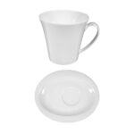 juego de taza para café 0.21 l con plato oval ”top life” ascoli black