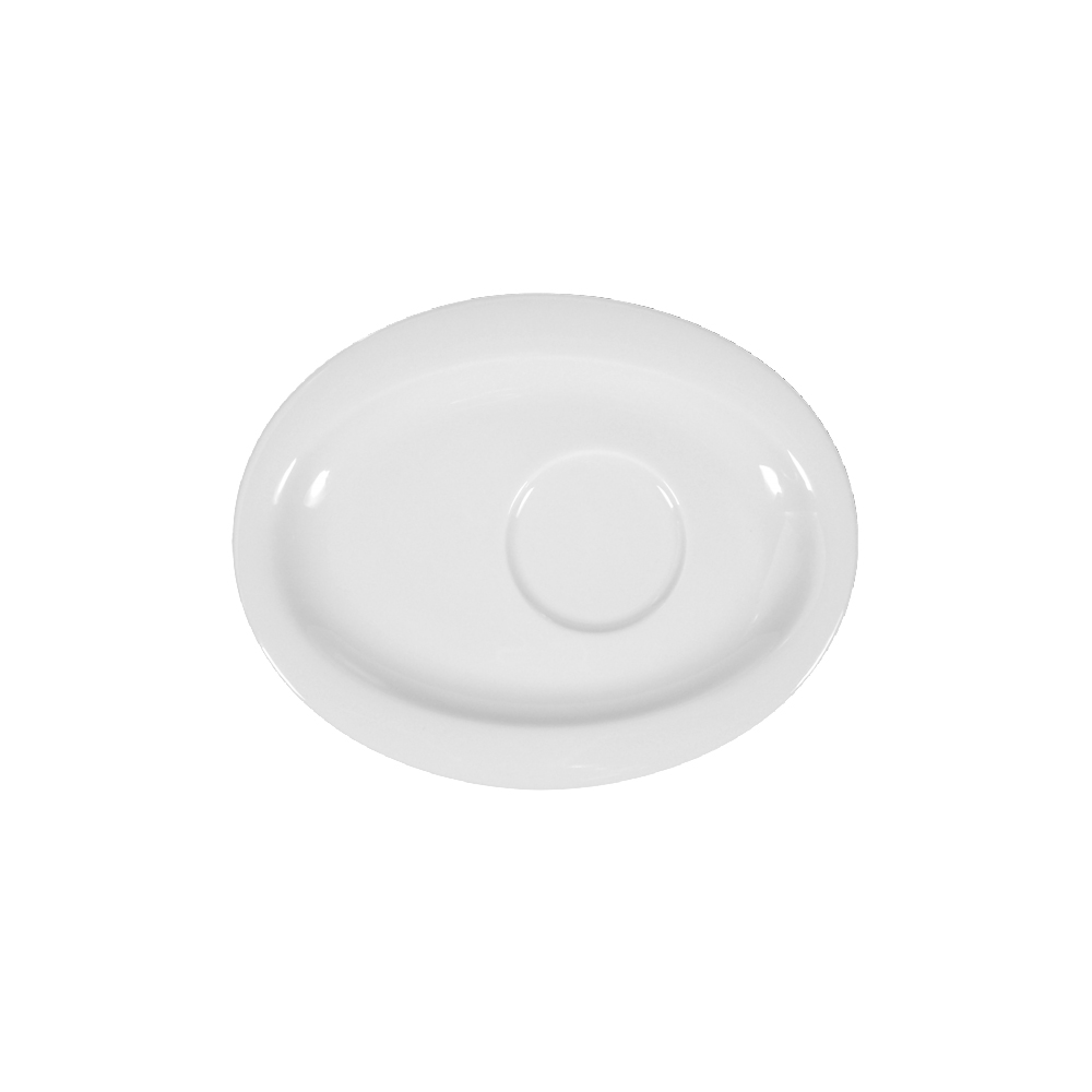 plato oval 19 cm ”top life” blanco para cafe