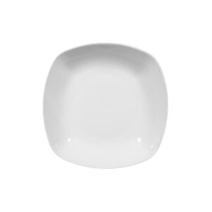 plato hondo p/sopa 21 cm cuadrado ''sketch'' blanco