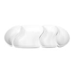 juego de botaneros 4 pzas ”sketch” blanco