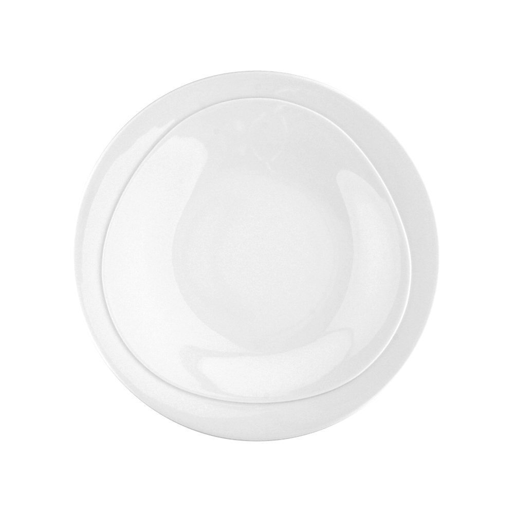 plato trinche 28 cm ”trio” blanco