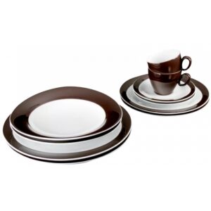 juego de servicio para comida 10 pzas para 2 personas ''trio 23602 brown''