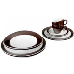 juego de servicio para comida 10 pzas para 2 personas ”trio 23602 brown”
