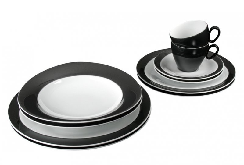 juego de servicio para comida 10 pzas para 2 personas ”trio 23614 black”
