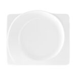 plato trinche rect. 25 cm ”paso” blanco