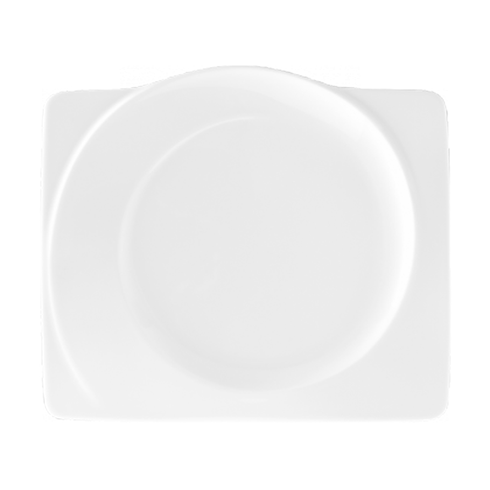 plato trinche rect. 25 cm ”paso” blanco