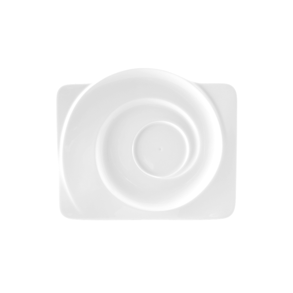 plato rect. para taza 20 cm ”paso” blanco
