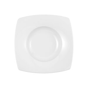 plato hondo para sopa 24.5 cm cuadrado ”savoy” blanco