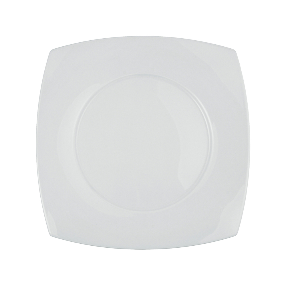 plato base/gourmet cuadrado 32 cm ”savoy” blanco