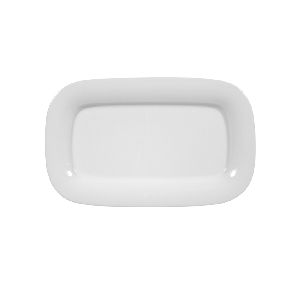 plato rect. 23×14 cm ”savoy” blanco