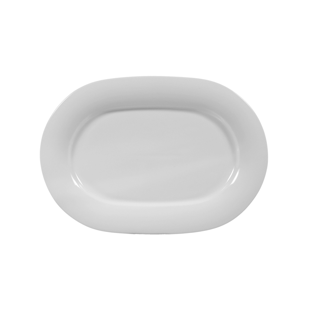 plato oval 28 cm ”savoy” blanco