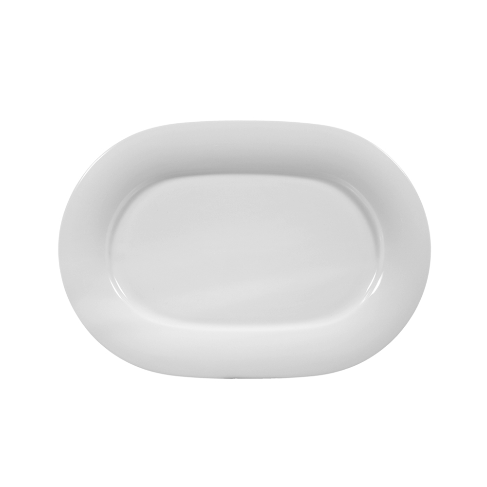 plato oval 32 cm ”savoy” blanco
