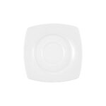 plato cuadrado para taza para espresso ”savoy” blanco