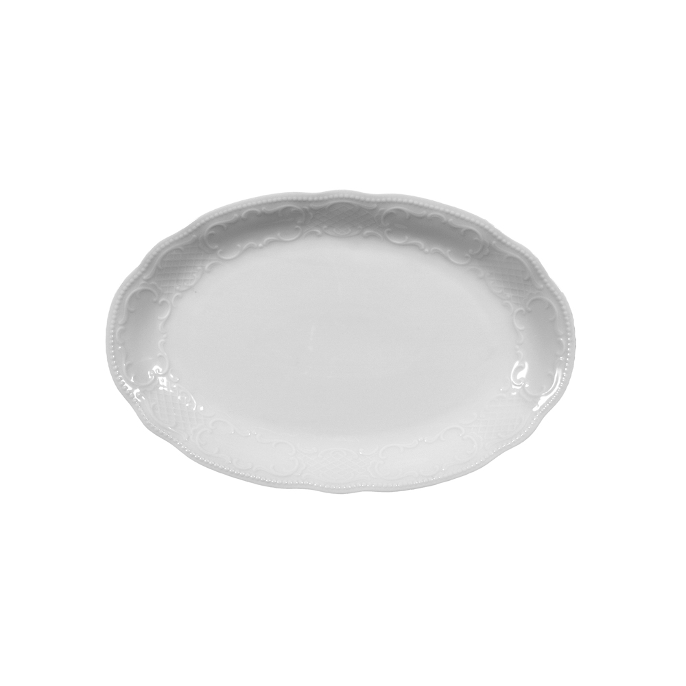 platón oval 28 cm ”salzburg” blanco