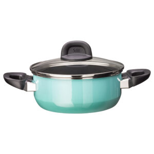 Cacerola baja 20 cm con tapa ”modesto” verde silit