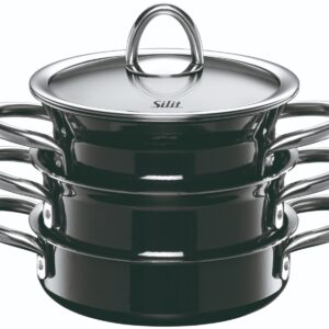 Juego de de 3 ollas y 2 tapas negro minimax, SILIT