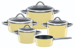 Bateria de cocina vainilla 5 pzs vitaliano colours, SILIT