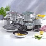 Batería de cocina de 10 piezas, fabricadas de acero inoxidable, ”Toskana”, silit