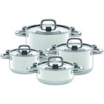 Batería de cocina blanco 4 Pzs ”nature” colours silit