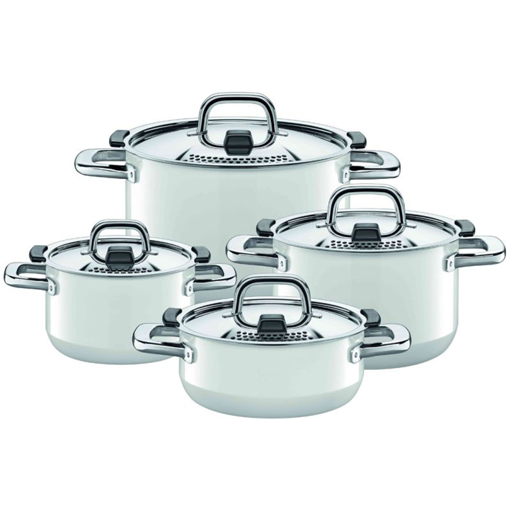 Batería de cocina blanco 4 Pzs ”nature” colours silit