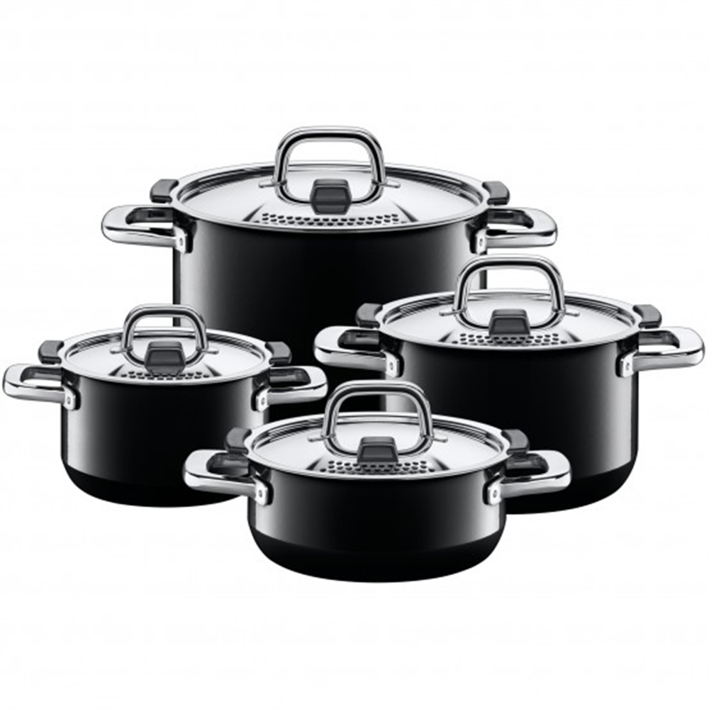 Batería de cocina negra 4 pzs ”nature” colours silit