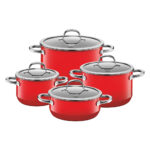 Batería para cocina roja 4 pzs ”passion” red silit