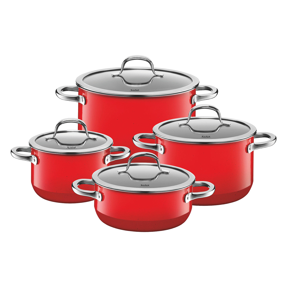 Batería para cocina roja 4 pzs ”passion” red silit