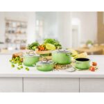 Batería De cocina verde 4 pzs ”passion” green silit