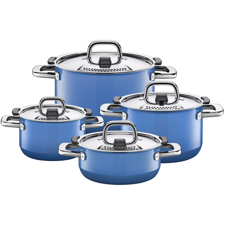 Batería de cocina azul 4 pzs ''nature'' silit