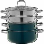 Batería de cocina compact petrol apilable de 4 piezas silit