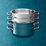 Batería de cocina compact petrol apilable de 4 piezas silit