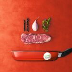 Sartén alto profesional con mango rojo 24 cm silit