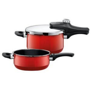 Juego de olla de presion roja sin inserto 4,5 y 3 l sicomatic econtrol duo, SILIT