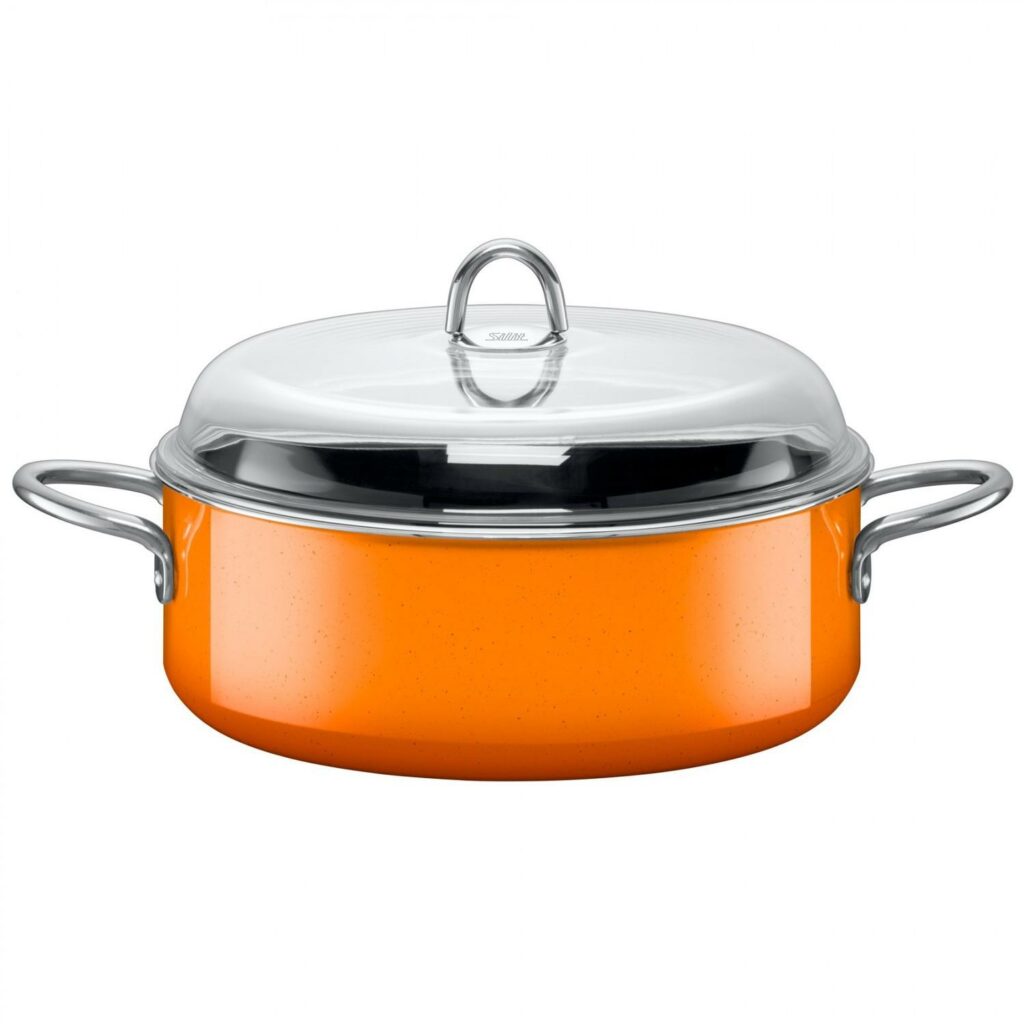 Cacerola para estofados naranja con tapa d28 cm passion orange, SILIT