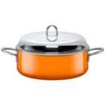 Cacerola para estofados naranja con tapa d28 cm passion orange, SILIT