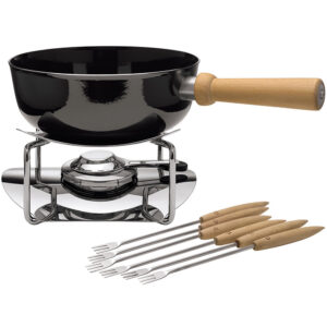 Juego para fondue de queso negro 9 pzs 23 cm ”silargan” silit