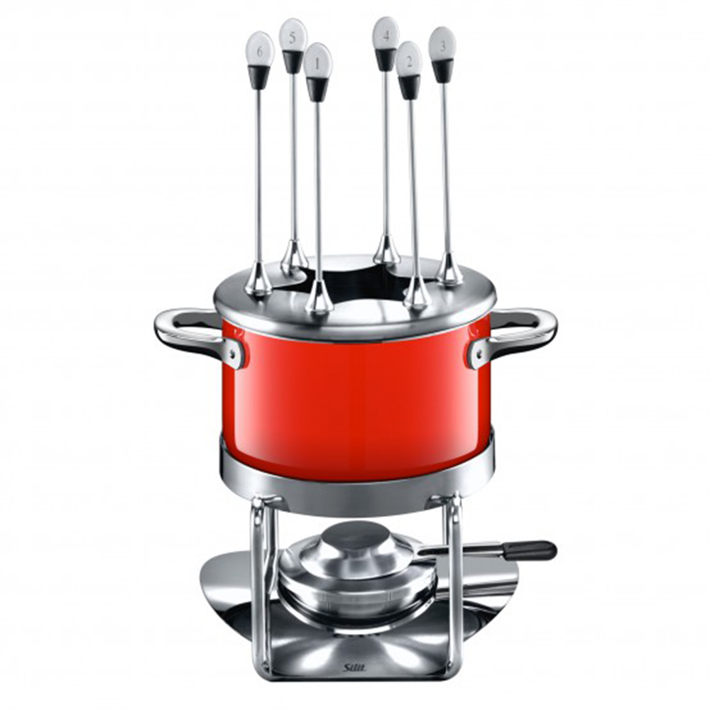 Juego para fondue 10 pzs rojo 16 cm ”silargan” silit