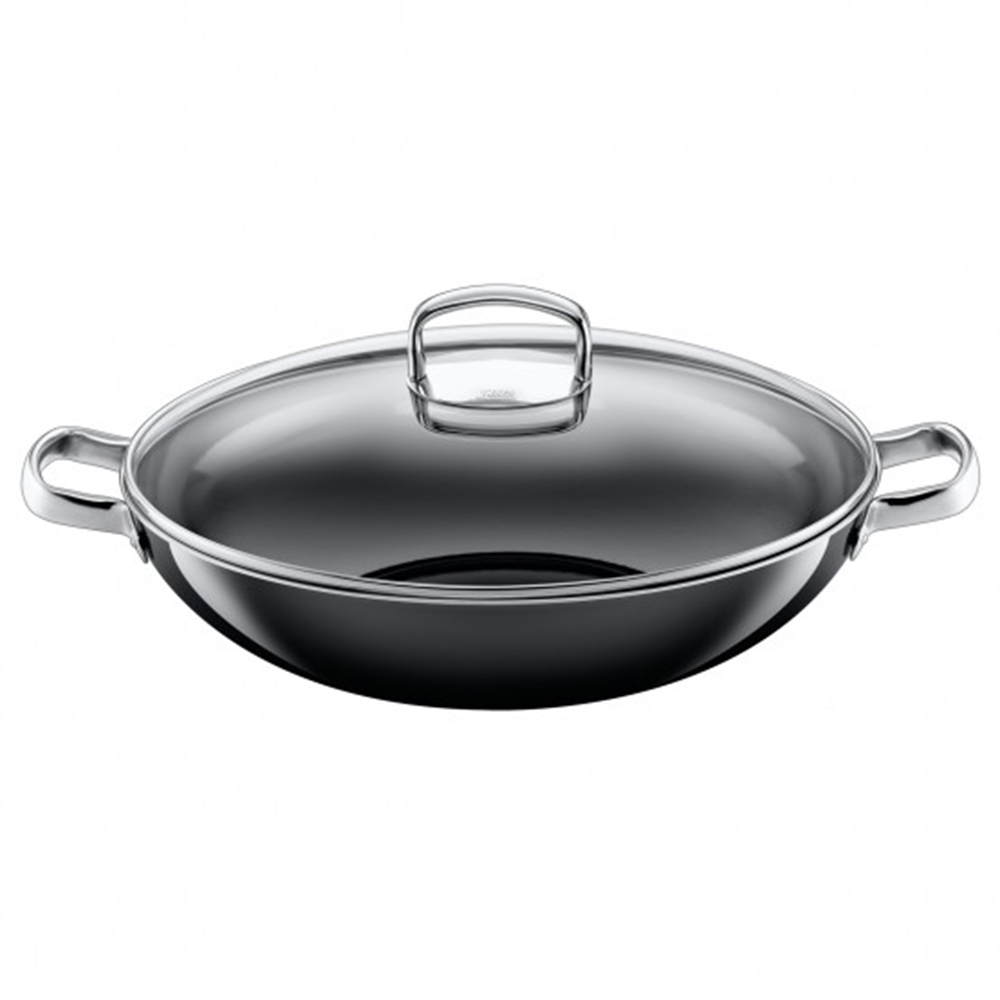 Wok con tapa de cristal negro 36 cm ”silargan” silit