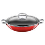 Wok con tapa de cristal rojo 36 cm ”silargan” silit