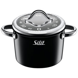 Reloj para cocina negro ”vitaliano” silit