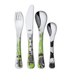 Juego de cubiertos para niño mapache 4 pzas silit