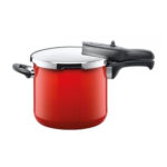 Olla de presión roja sin inserto 6,5 l ”Sicomatic t-plus” silit