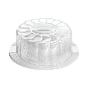 porta pastel con plato base decorado blanco snips