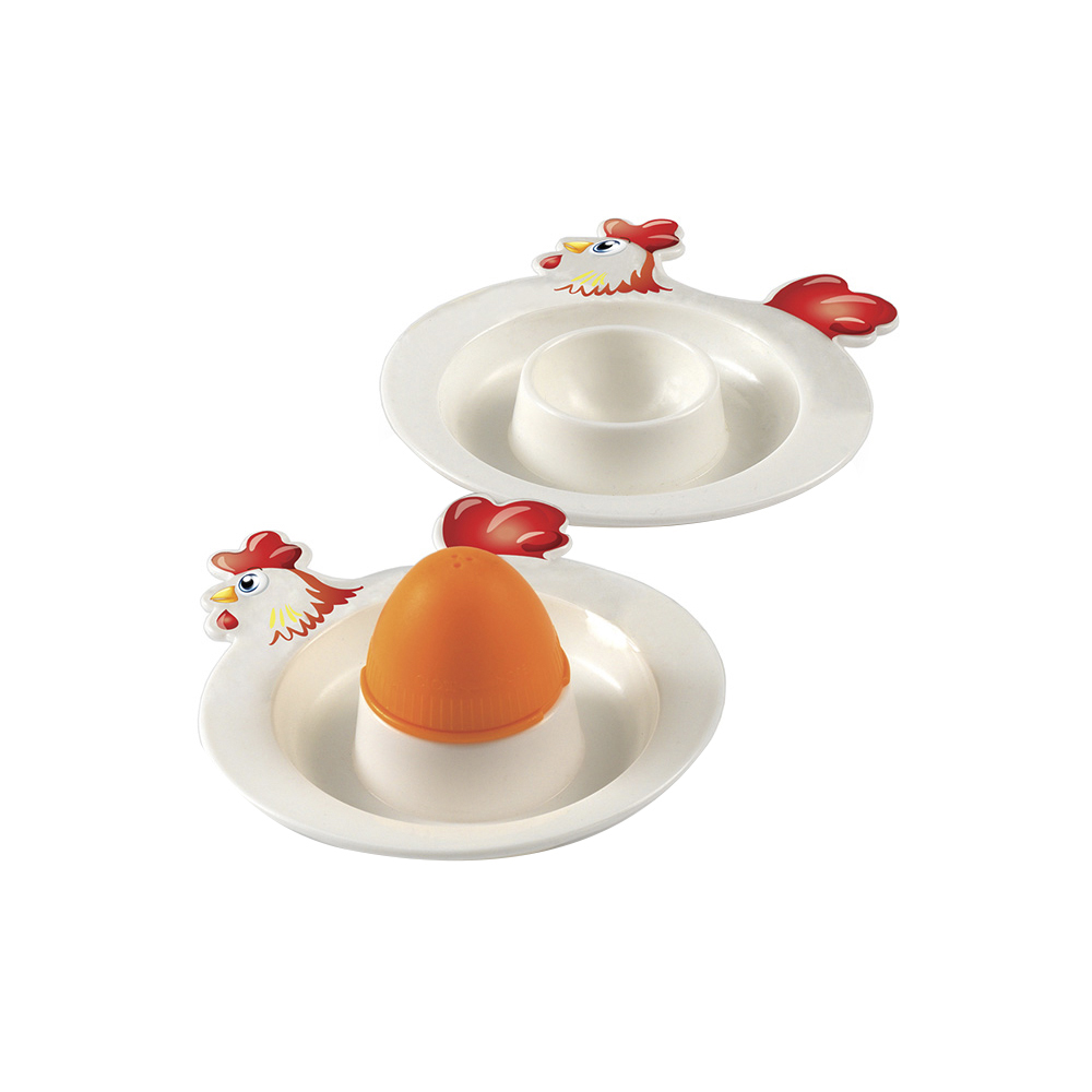 juego de porta huevo con plato y salero snips