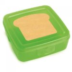 lonchera sandwich verde 0.5 l 14,5×14,5×5.5 cm snips