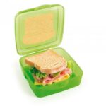 lonchera sandwich verde 0.5 l 14,5×14,5×5.5 cm snips